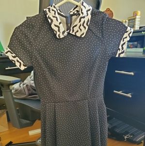 Smak Parlour bat collar dress with polka dots